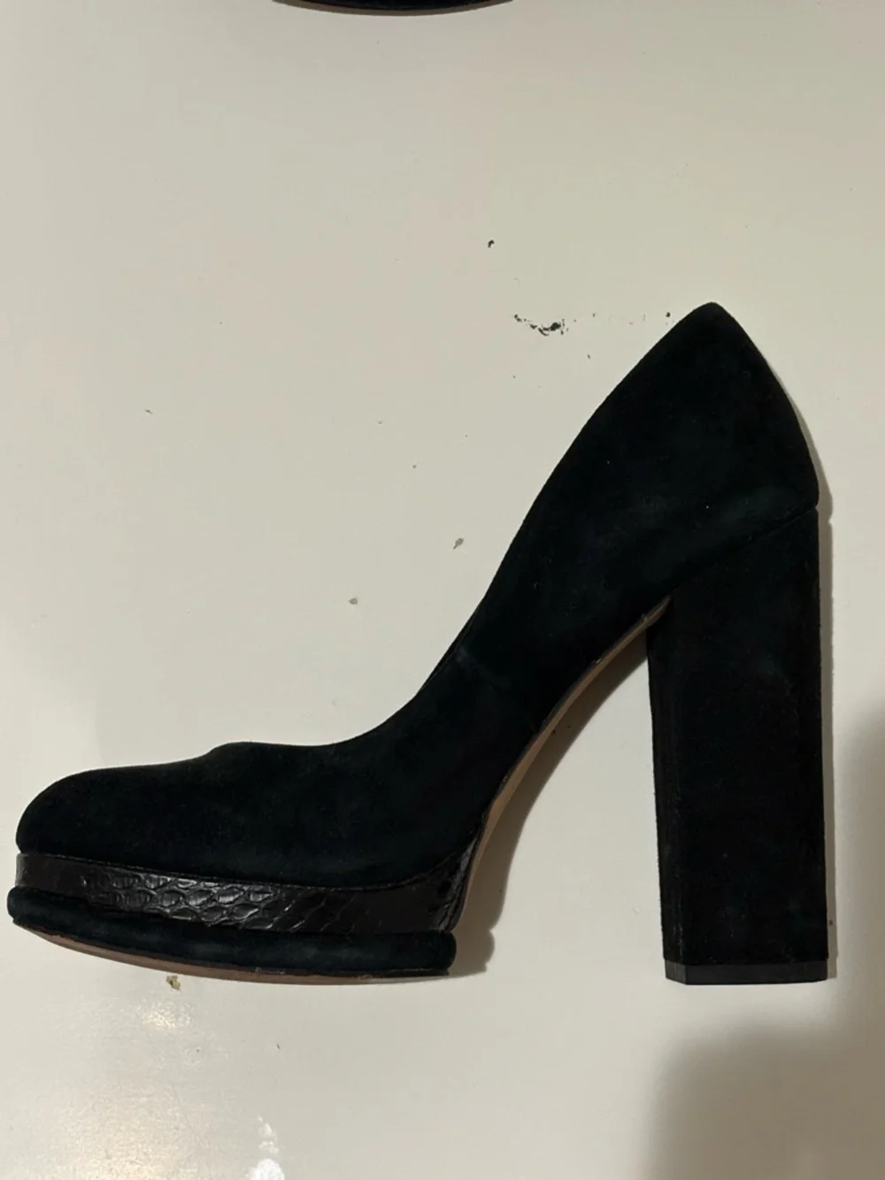 Dolce Vita Black Suede Platform Block Heel Pumps